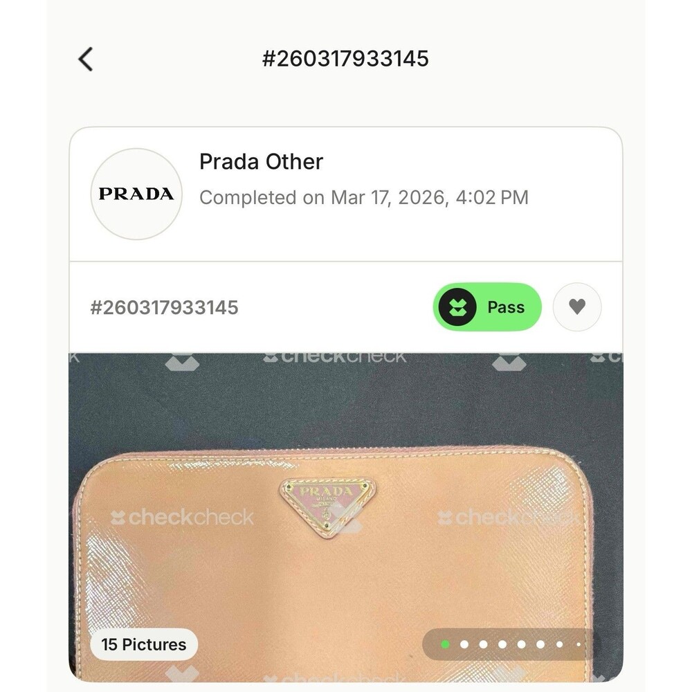 PRADA Saffiano Zip-Around Women's Wallet with Logo and Zipper Accents - Picture 9 of 9